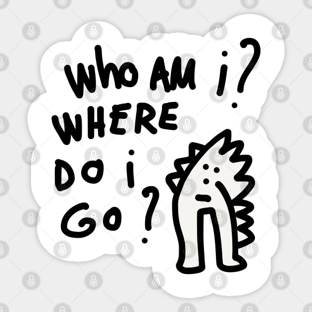 Where do I go Street Art Graffiti BN Sticker by signorino